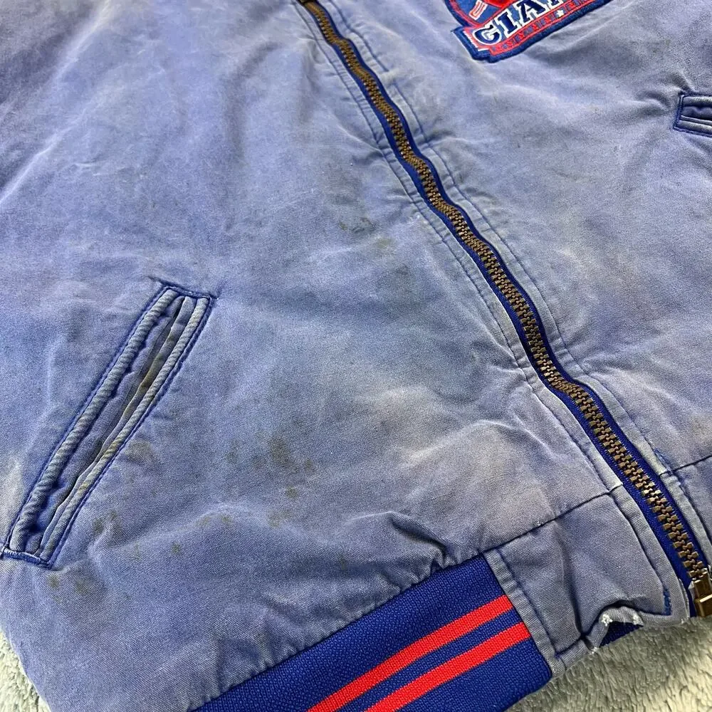 New York Giants Phil Simms Nutmeg Campri Vintage Jacket Coat Size Men's Medium